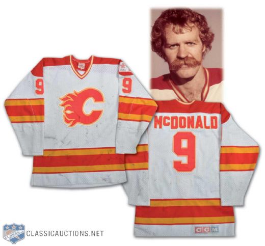 1983-84 Lanny McDonald Calgary Flames Game-Worn Jersey - Photo Matched !