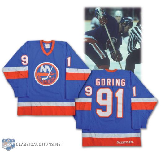 1981-82 Butch Goring New York Islanders Game-Worn Jersey