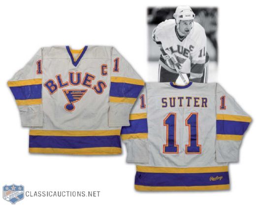 1984-85 Brian Sutter St. Louis Blues Game-Worn Jersey