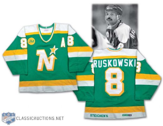 1987-88 Terry Ruskowski Minnesota North Stars Photo-Matched Game-Worn Jersey