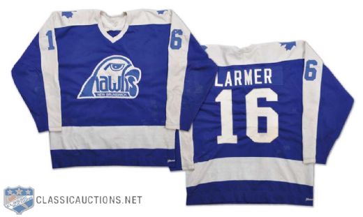 1981-82 Steve Larmer AHL New Brunswick Hawks Game-Worn Jersey