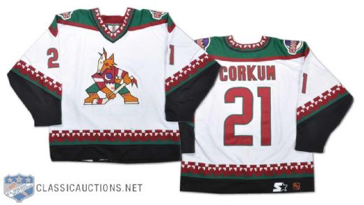 1998-99 Bob Corkum Phoenix Coyotes Game-Worn Jersey