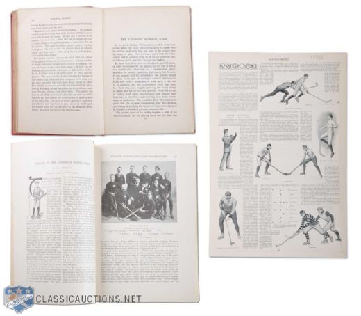1890s Hockey Ephemera Collection of 3