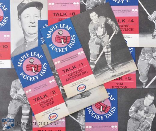 1967 Toronto Maple Leafs Hockey Talks records Complete Set of 10