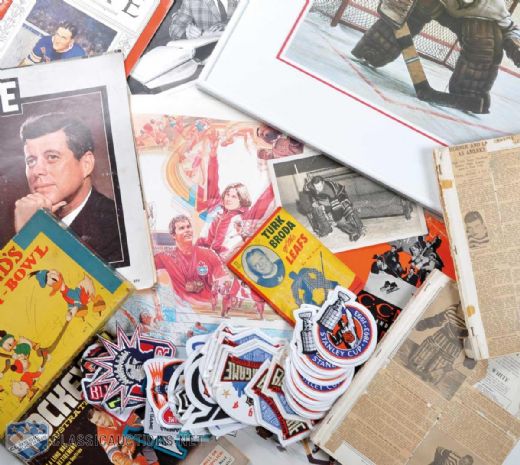 Vintage Hockey Scrapbooks, Photos, Magazines & Memorabilia Collection