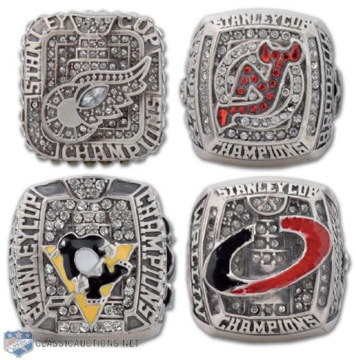 Stanley Cup Championship Ring Collection of 4