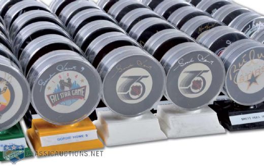 Massive Game Puck & Signed Puck Collection of 420