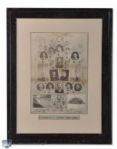 1899-1900 Stanley Cup Champions Montreal Shamrocks Framed Team Photo Montage by Rice Studios (21 1/2" x 27 1/2")