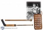 1971-72 Gilles Villemure New York Rangers Game-Used Team-Signed Stick & Blocker