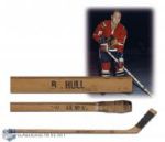 Mid-1960s Bobby Hull Signed Northland Game-Used Stick