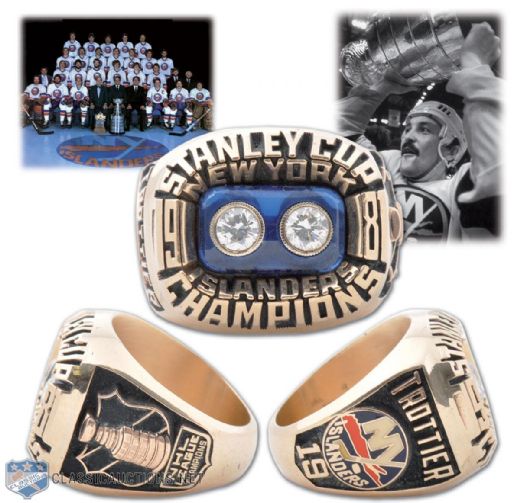 Bryan Trottiers 1980-81 New York Islanders Stanley Cup Championship 10K Gold & Diamonds Ring