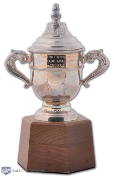 Bryan Trottiers 2000-01 Colorado Avalanche Clarence Campbell Bowl Trophy (11")