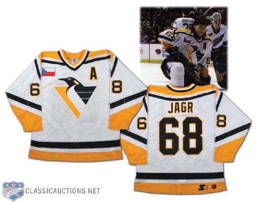 Jaromir Jagr 1997-98 Pittsburgh Penguins Game-Worn Jersey - Photo-Matched!