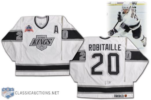 Luc Robitailles 1993 Los Angeles Kings Stanley Cup Finals Signed Game-Worn Jersey