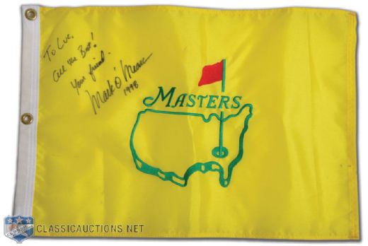 Mark OMearas 1998 Masters Golf Tournament Signed Pin Flag (13 1/2" x 20 1/2")