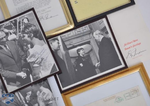 Elaine Tanners Pierre-Elliot Trudeau and Lester B Pearson Autograph and Memorabilia Collection
