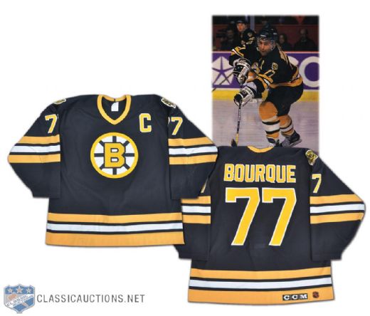 Ray Bourques 1990-91 Boston Bruins Game-Worn Captains Jersey