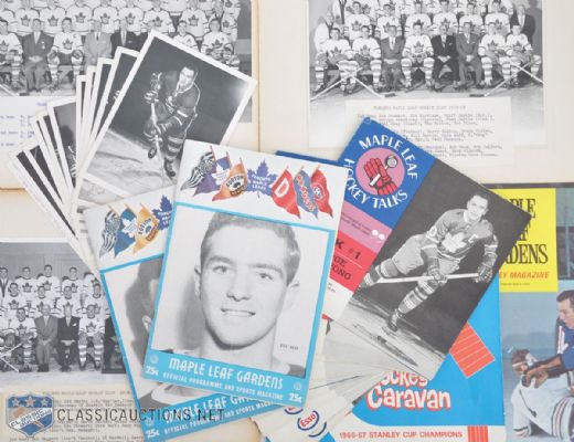 Toronto Maple Leafs Memorabilia Collection with 1950s Team Photos, Programs, 1967 Hockey Talks Records and 1960-61 York Photos