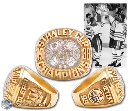 1988 Wayne Gretzkys Edmonton Oilers Replica Stanley Cup Championship Ring