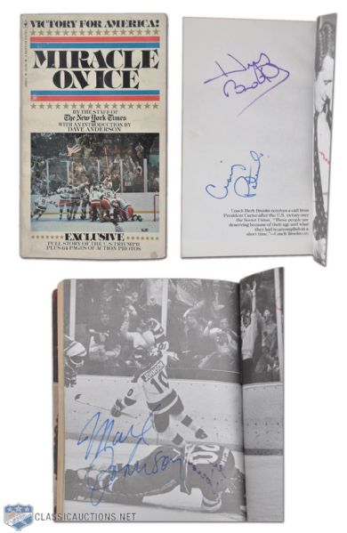 1980 "Miracle on Ice" Book With 26 Signatures, Including Herb Brooks, Jim Craig, Neil Broten