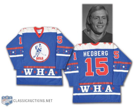 Anders Hedberg Mid-1970s Game-Worn WHA All-Star Game Jersey