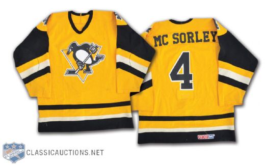 Marty McSorley Circa 1984 Pittsburgh Penguins Rookie-Era Game-Worn "Sunday" Jersey