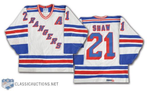 David Shaws 1988-89 New York Rangers Game-Worn Jersey