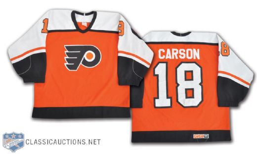 Lindsay Carsons 1987-88 Philadelphia Flyers Game-Worn Jersey