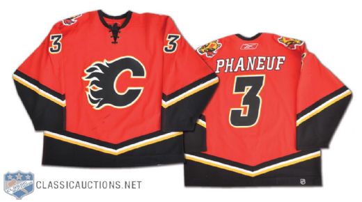 Dion Phaneufs 2006-07 Calgary Flames Game-Worn Jersey