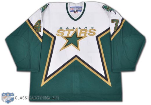 Aaron Downeys 2003-04 Dallas Stars Game-Issued Playoff Jersey