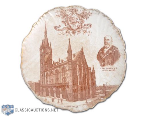 1902 Lord Stanley Earl Derby Guild Mayor Ceramic Plate