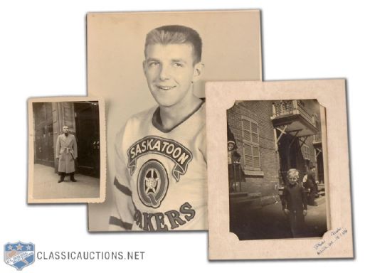 Gump Worsleys Pre-NHL Photo Collection of 3 