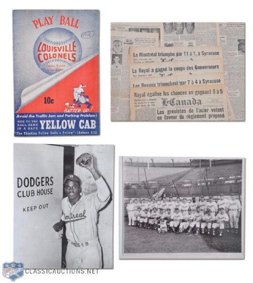 1946 Little World Series Program Colonels vs Royals with Jackie Robinson and Memorabilia