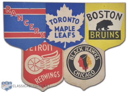 1930s Bee Hive Premium Shield/Crest Collection of 5