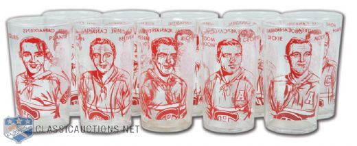 1960-61 Montreal Canadiens York Peanut Butter Glass Collection of 10 