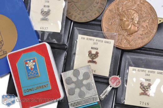Vladimir Dzurillas 1964, 1968 and 1972 Winter Olympics Participation Medals & Pins Collection