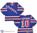Pierre Larouches 1987-88 New York Rangers Game-Worn Jersey - His Last Rangers Jersey!