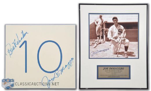 Pierre Larouches Joe DiMaggio Autograph Collection of 2