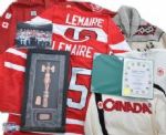 Jacques Lemaires Official 2010 Olympics / Team Canada Clothing & Awards Collection of 8