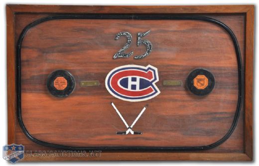 Jacques Lemaires 1967-68 Montreal Canadiens First Goal Puck