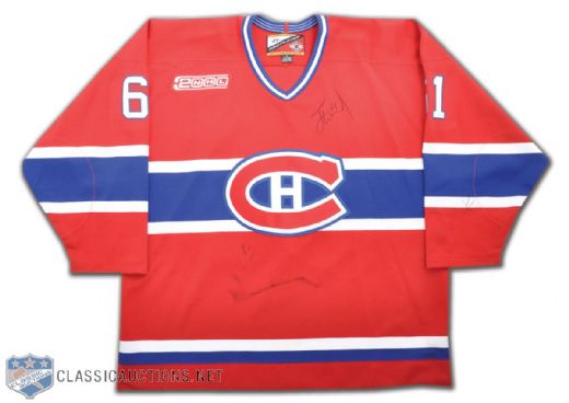 Jason Ward Montreal Canadiens Signed "Game One 2000" Game-Worn Jersey