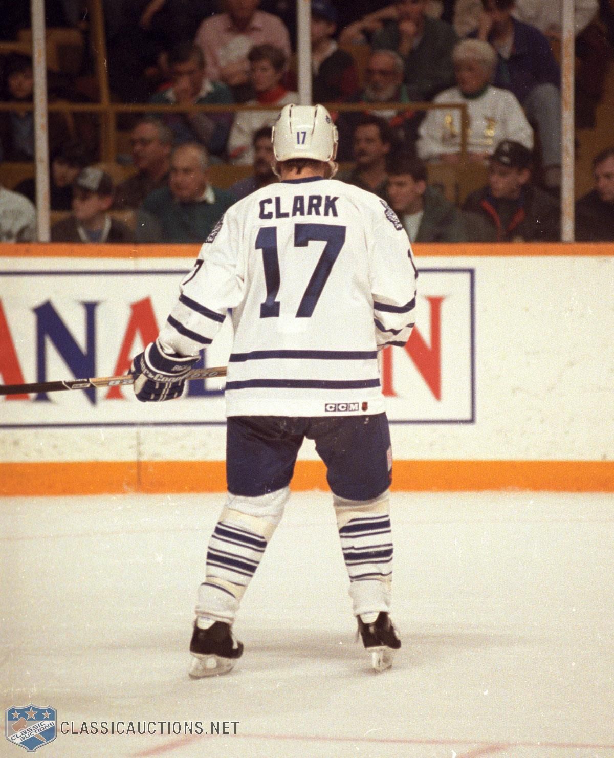 1993-94 Toronto Maple Leafs Wendel Clark CCM Pro Jersey 52 Fight