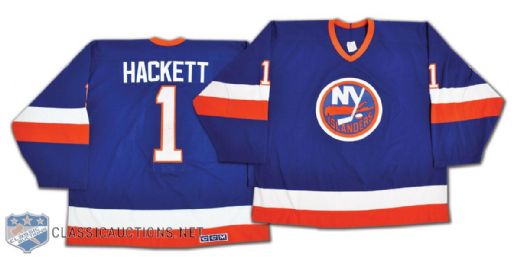 Jeff Hacketts 1988-89 New York Islanders Game-Worn Rookie Jersey