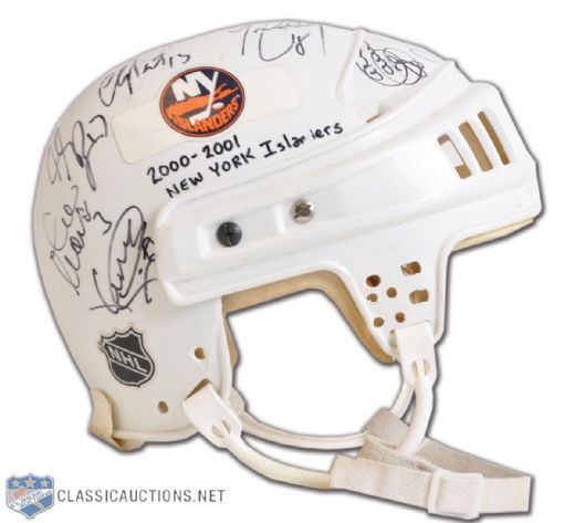 Brad Isbister 2000-01 New York Islanders Team-Signed Game-Used Helmet