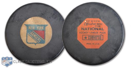 Wayne Cashmans 1972 Stanley Cup Finals Game 6 Goal Puck - Last Goal of the Game!