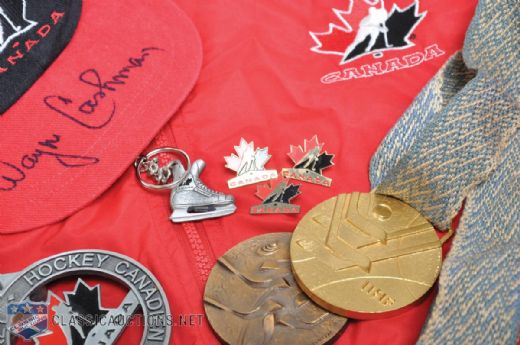 Wayne Cashmans 1997 World Hockey Championships Gold Medal and Memorabilia Collection