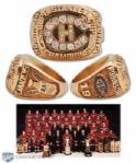 Larry Robinson 1986 Montreal Canadiens Stanley Cup Championship 10K Gold and Diamond Sample Ring