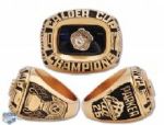 Jeff Parkers 1986-87 AHL Rochester Americans Calder Cup Championship 10K Gold Ring