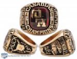 Chuck Graystones 1988 Otto Mobiles Fastball Canadian National Champions 10K Gold Ring