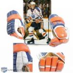 Wayne Gretzkys 1986-87 Signed Edmonton Oilers Game-Worn Jofa Gloves - Photo-Matched!